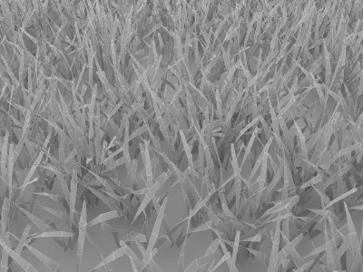 Grass brick wall with on top 3D model