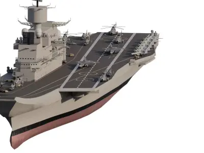 Chinese aircraft carrier Liaoning 3D model