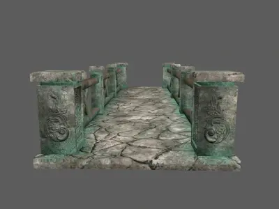 biridge 1 stone bridge Low-poly 3D model