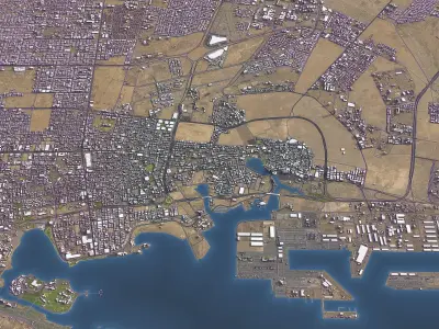 Jeddah - 3D City Model Low-poly 3D model