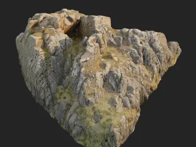 3d scanned rock cliff J2 3D model