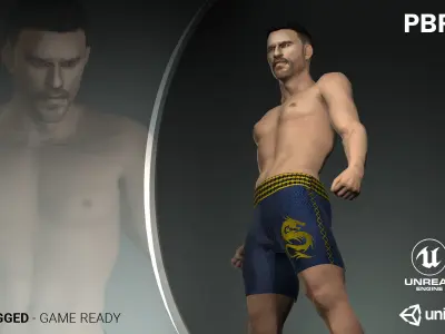 Street Fighter - Game Ready Low-poly 3D model