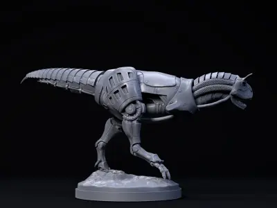 Carnotaurus mecha robot 32mm scale pre-supported dinosaur 3D print model