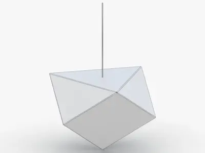 1513 - Hanging Lamp Low-poly 3D model