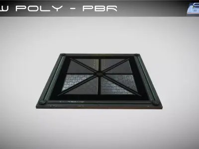 Sci-fi Floor Plating Low-poly 3D model