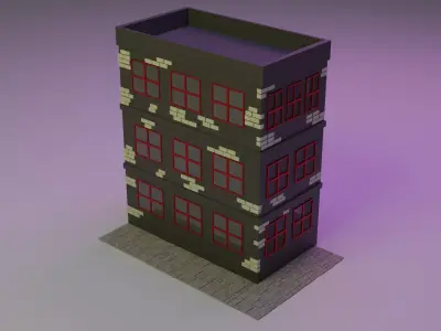 3 Floors Apartment Free low-poly 3D model