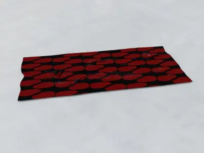 A carpet 3d model polka dot scarf Free 3D model