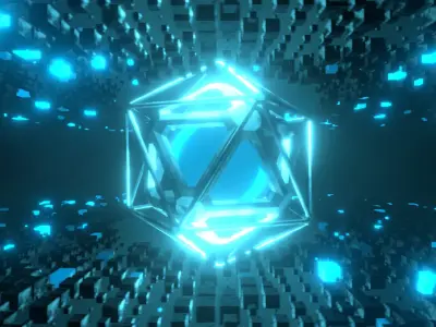 space sphere Low-poly 3D model