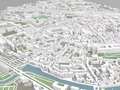 Cityscape Arras France 3D model