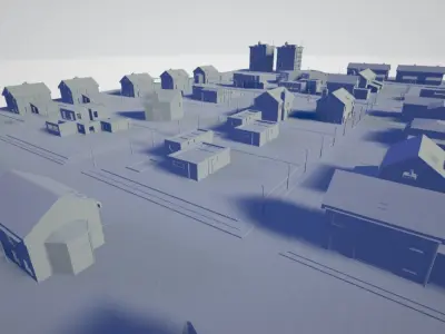 Residential House District Area - 3D Model 3D model