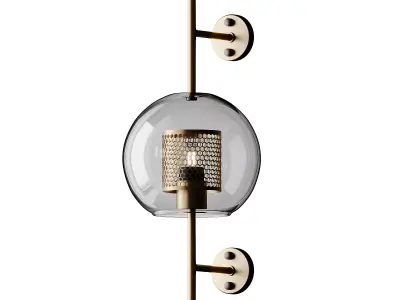 Modern 1 Light Globe Glass Wall Sconce 3D model
