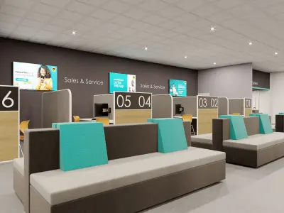 Corona - C4D scene files - FNB Bank 3D model