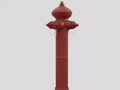 Fire Hydrant 15 - Tall Fireplug - Safety and Emergency Equipment 3D model