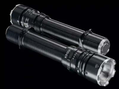 tactical flashlight 2 Low-poly 3D model