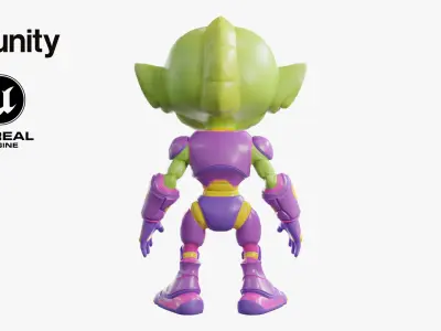 Alien02 - Game Ready Model Low-poly 3D model