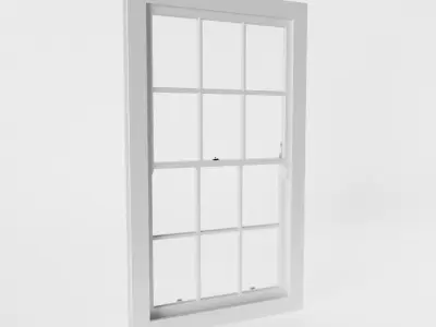 12 Panel Sash Window 3D model