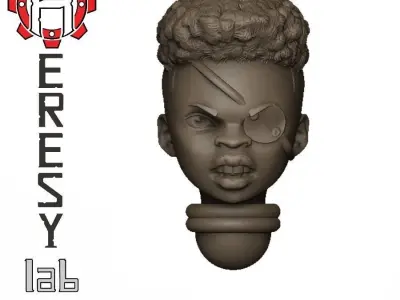 Heresylab - Female Sci-Fi heads for conversions SET 19 of 21 3D print model