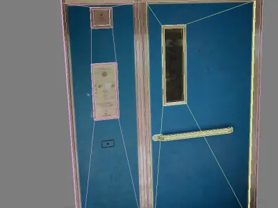 Door 27 metal Free 3D model
