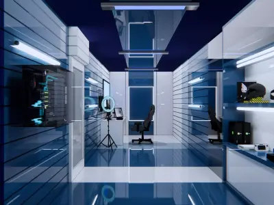 E-sports room interior 3D model