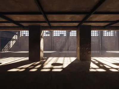 SHC Old Factory hall Low-poly 3D model