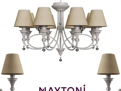 Chandelier Torino ARM139-08-W Maytoni Classic Free 3D model