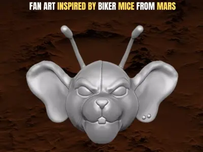 Vinnie fan art head for action figures inspired by BMFM 3D print model