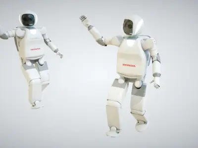 Asimo Robot Low-poly 3D model