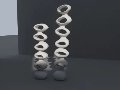 organic decoration Low-poly 3D model