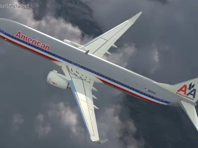  American Airlines Boeing 737-900 ER with Cabin and Doors Rigged 