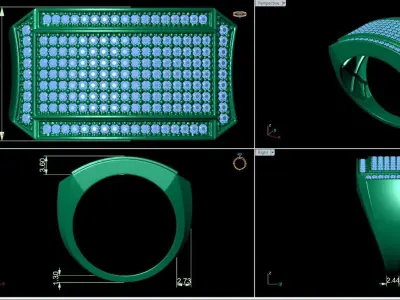 Big fancy mans ring 3D print model