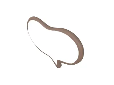 Speech Balloon v14 003 Low-poly 3D model