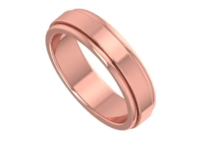 Solitaire Wedding Engagement Women Band Ring 3D print model 9