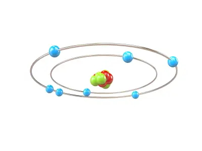 Nitrogen Chemical Element v1 002 Low-poly 3D model