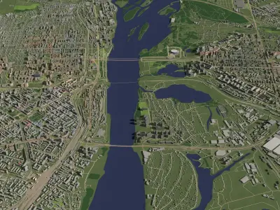 Novosibirsk Russia - city and urban 3D model