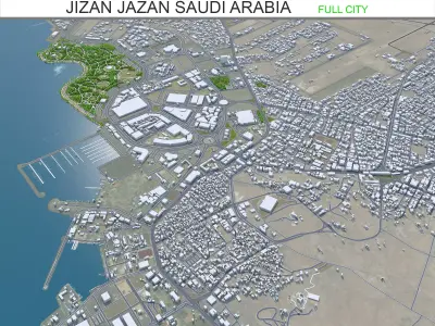 Jizan Jazan Saudi Arabia Low-poly 3D model