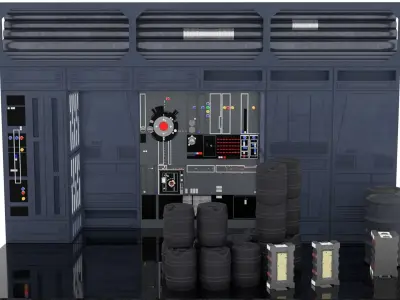 Set 1e - Death Star Alcove 2 1-6 scale Hottoys 3D print model