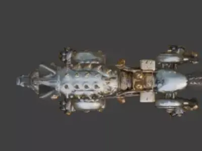 Steampunk Mechanical Wolf Automaton 3D Model Low-poly 3D model