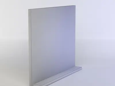Door wooden cabinet with two doors Low-poly 3D model