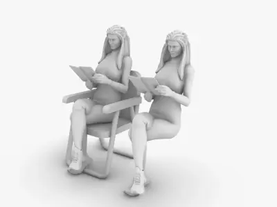 Woman reading 3D print model
