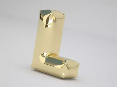 L Balloon Gold 3D model