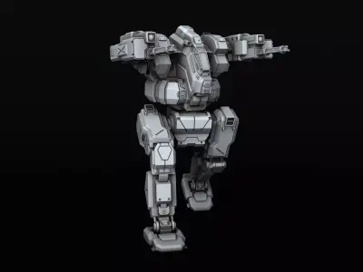 BlackJack futuristic robot 3D print model