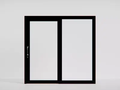 Window with sliding door 220x10x210 Free 3D model