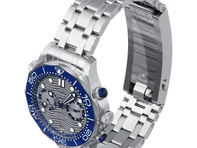 Omega Seamaster Diver 300M 44mm blue 3D model