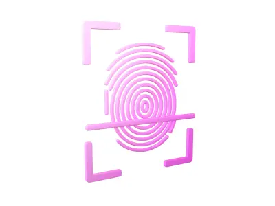 Fingerprint Recognition Icon v1 005 Free low-poly 3D model