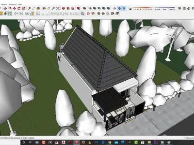 Sketchup enscape exterior and interior  ready for animation 3D model