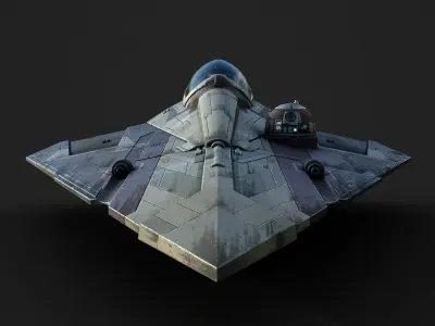 Star Wars Jedi Starfighter - Obi Wan Kenobi Low-poly 3D model