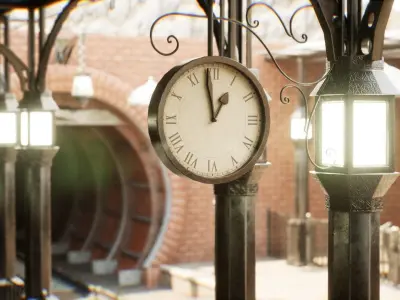 Train Station 61 Assets Low-poly 3D model