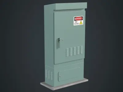 Electrical Enclosure 2A Low-poly 3D model