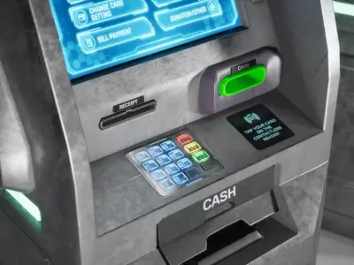 Sci-Fi Futuristic Cyberpunk ATM Low-poly 3D model
