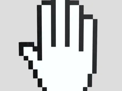 Cursor Hand 3 Low-poly 3D model
